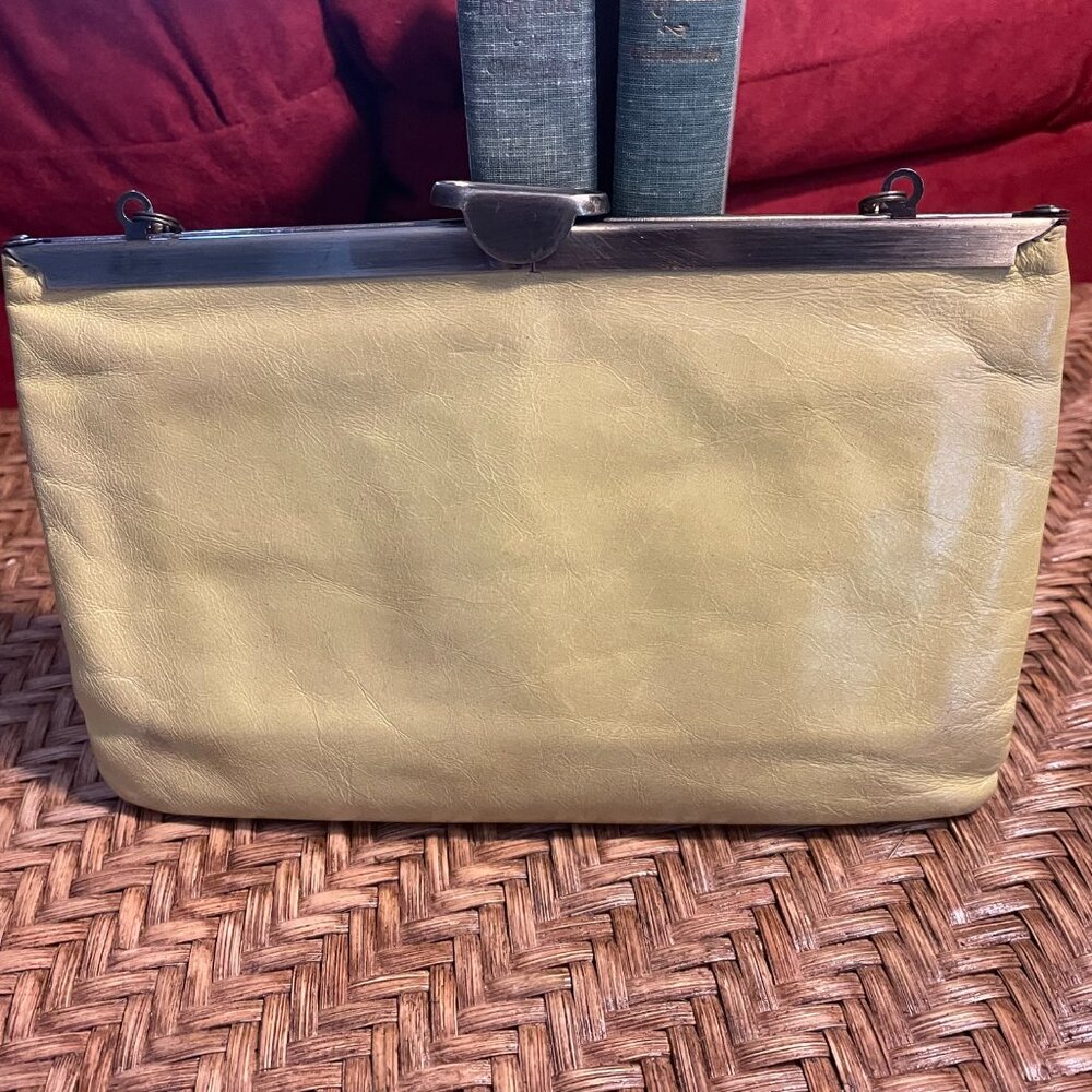 Vintage HOBO International Yellow Leather Clutch - Picture 2 of 7